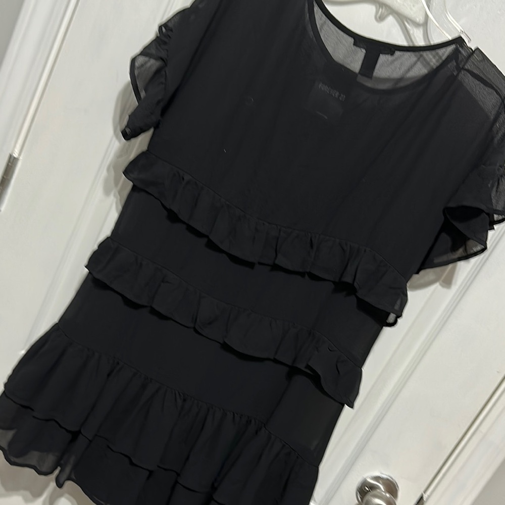 Black Ruffle Dress - Picture 4 of 7
